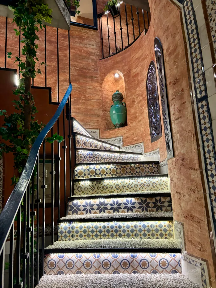The stairs of Atrium Hamam & Spa