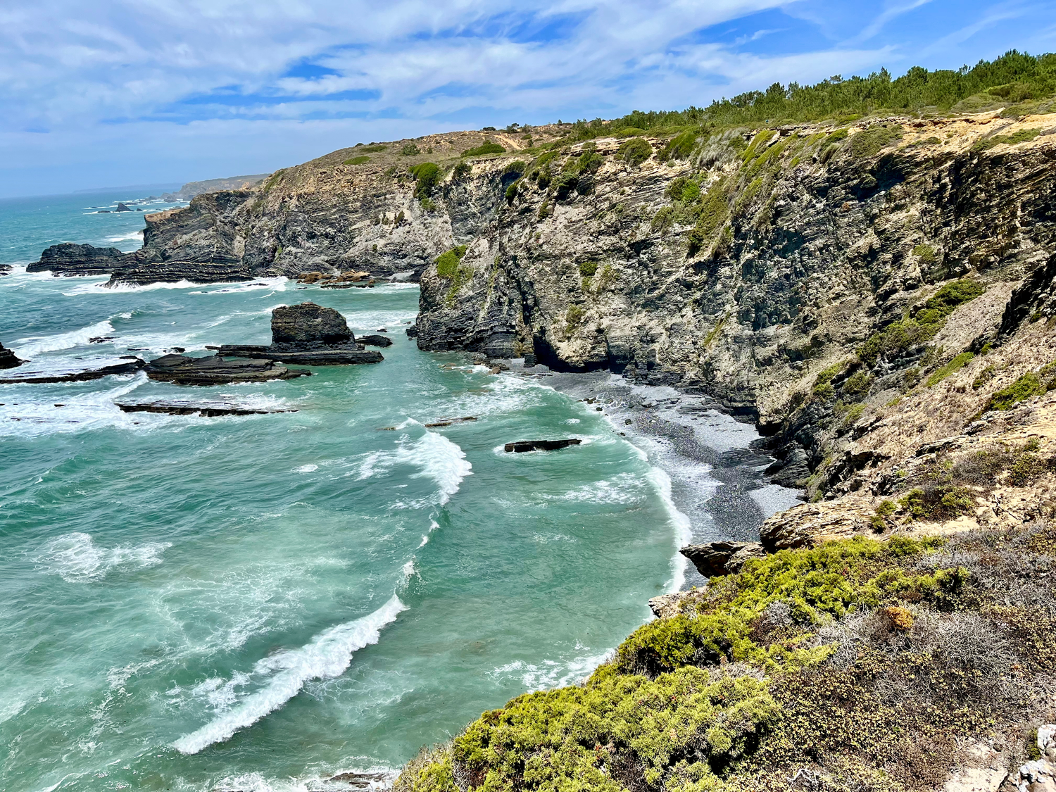 A cliff view from the section Zambujeira do Mar and Odeceixe